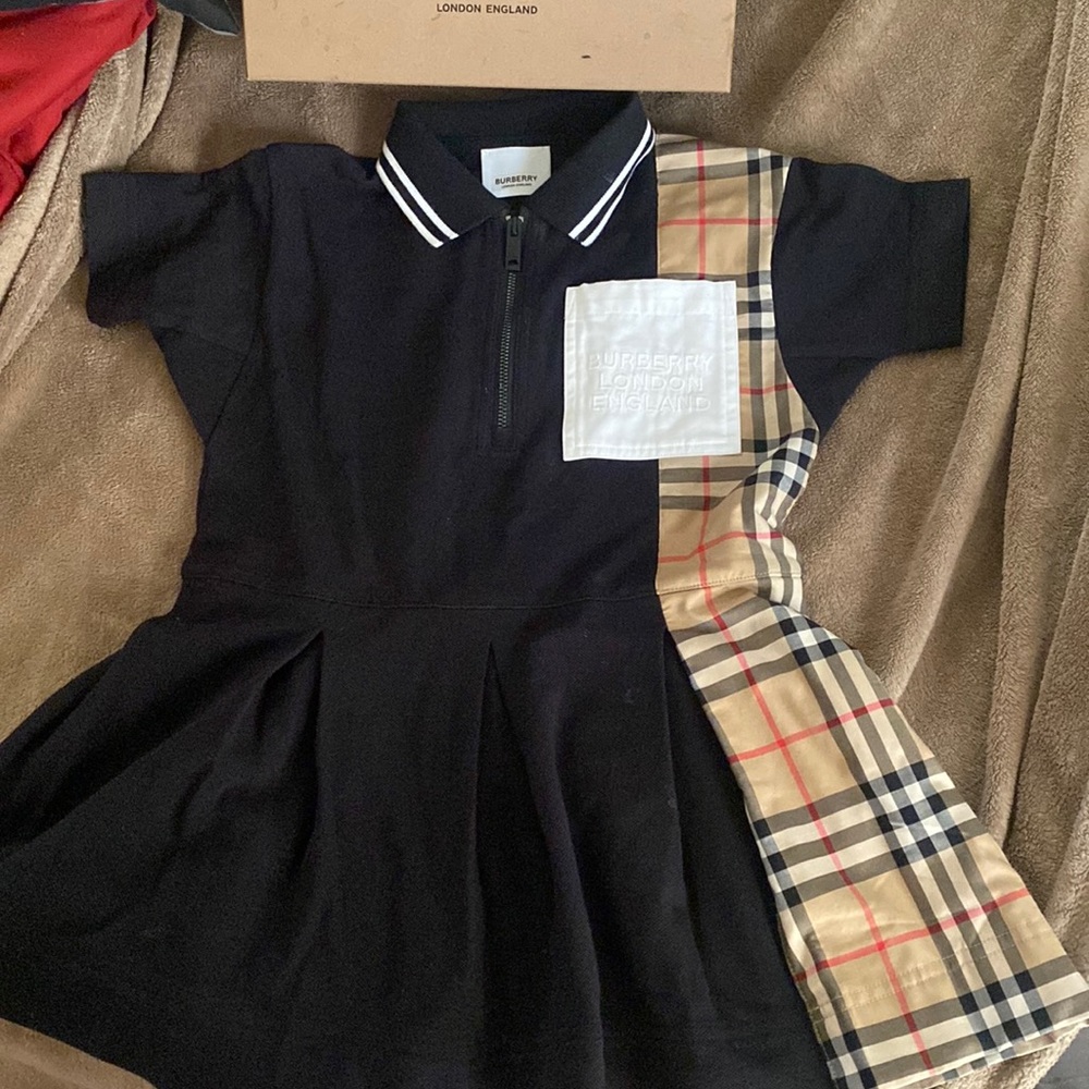Girls Burberry dress , worn once , still have org boxing